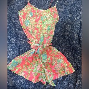 Lily Pulitzer Pink and Green Romper
